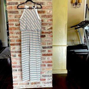 Striped full length dress